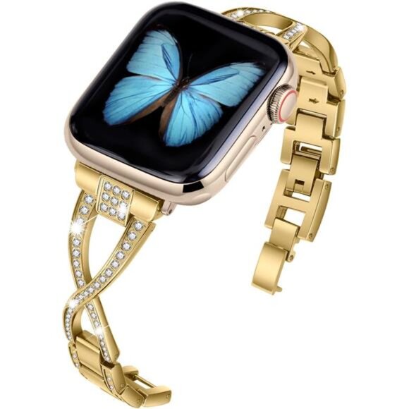 Apple Watch Band 38mm 40mm 41mm 42mm(Series10) Women Series iwatch Bands Bling - Picture 1 of 6